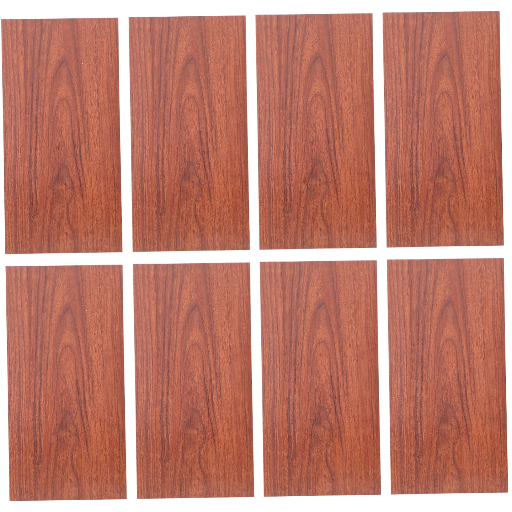 LIFKOME 8pcs Peel Stick Waterproof Floor Sticker Removable Bedroom Decorative Stickers DIY Wood Grain Floor Decal for Home Kitchen