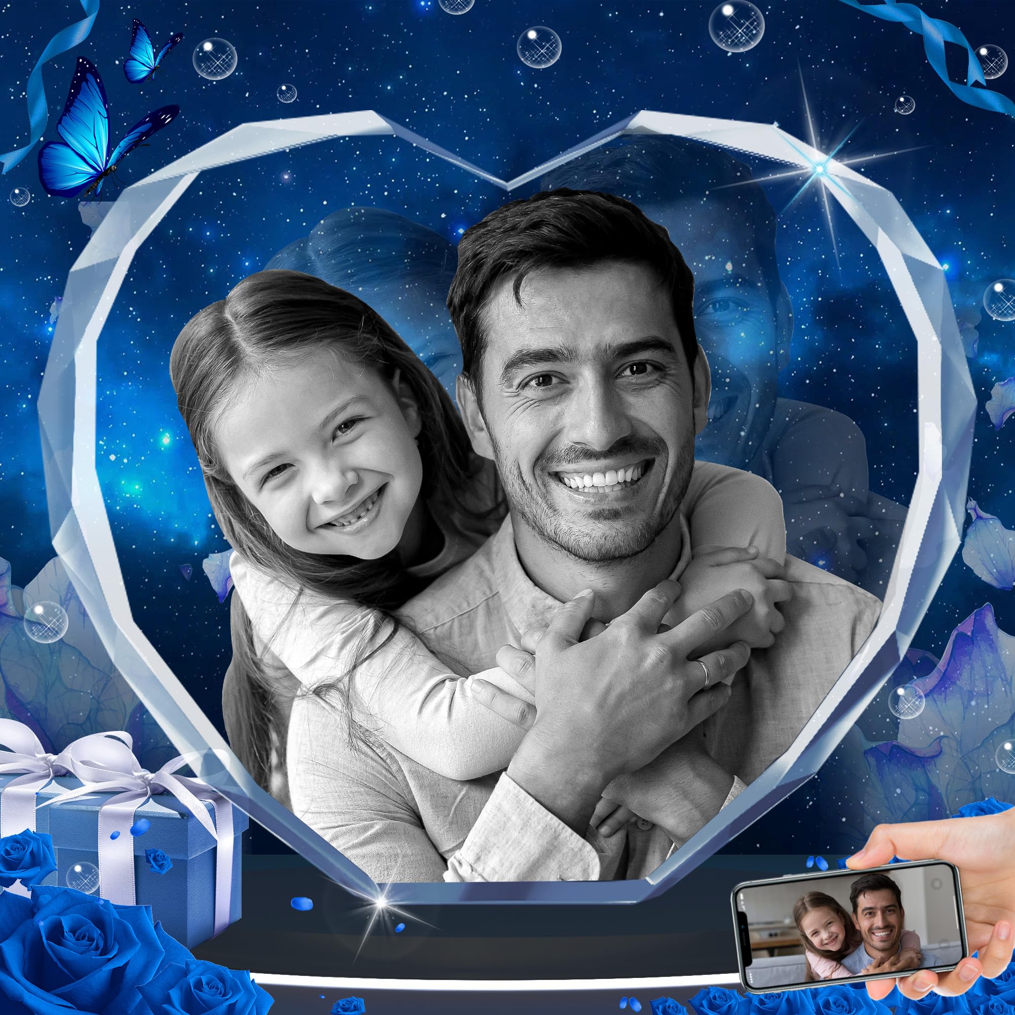 3D Crystal Photo Personalized
