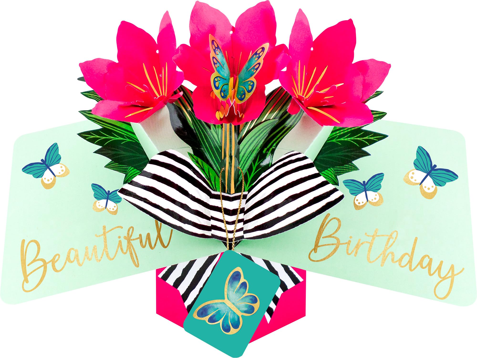 Happy Birthday Amaryllis Pop UP Card 3D Greeting Card POP241