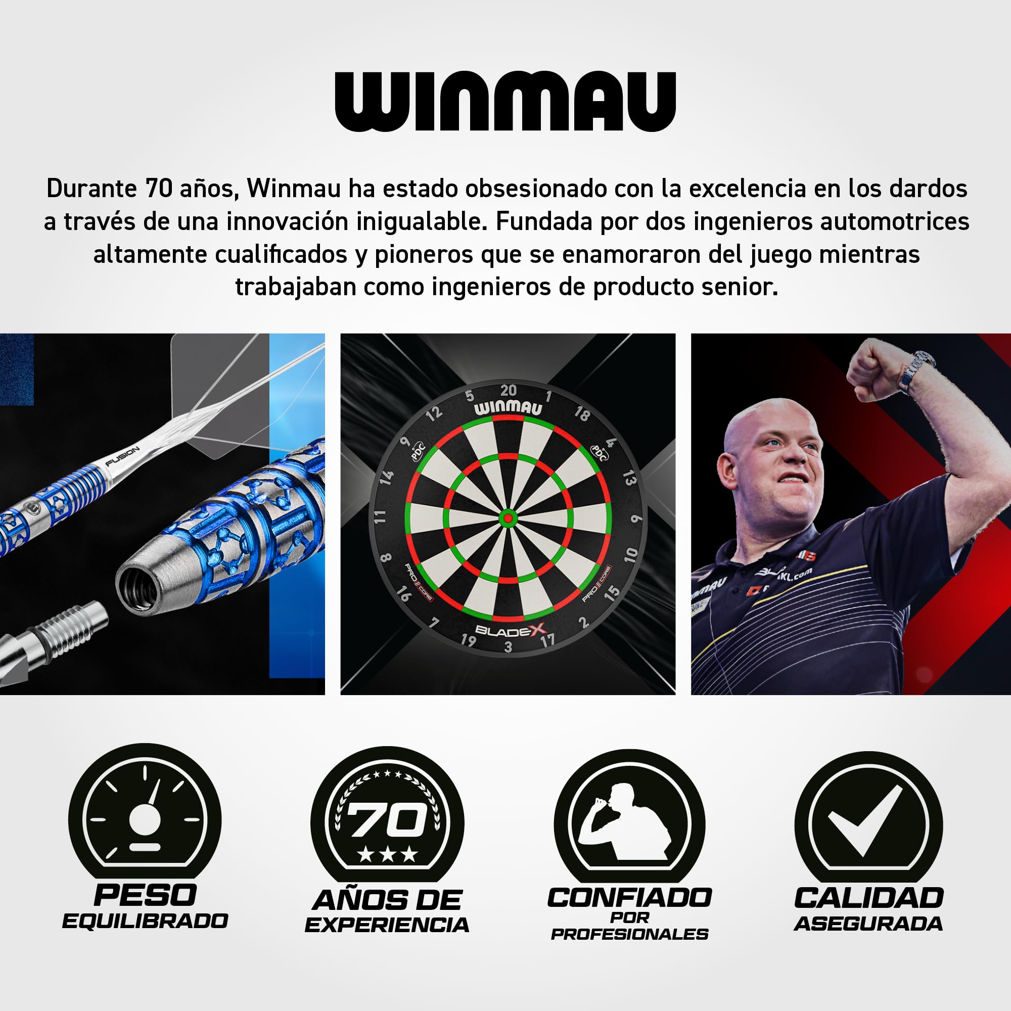 Winmau Blackout 90% Tungsteno Dardos Punta Suave - Recto Rifle