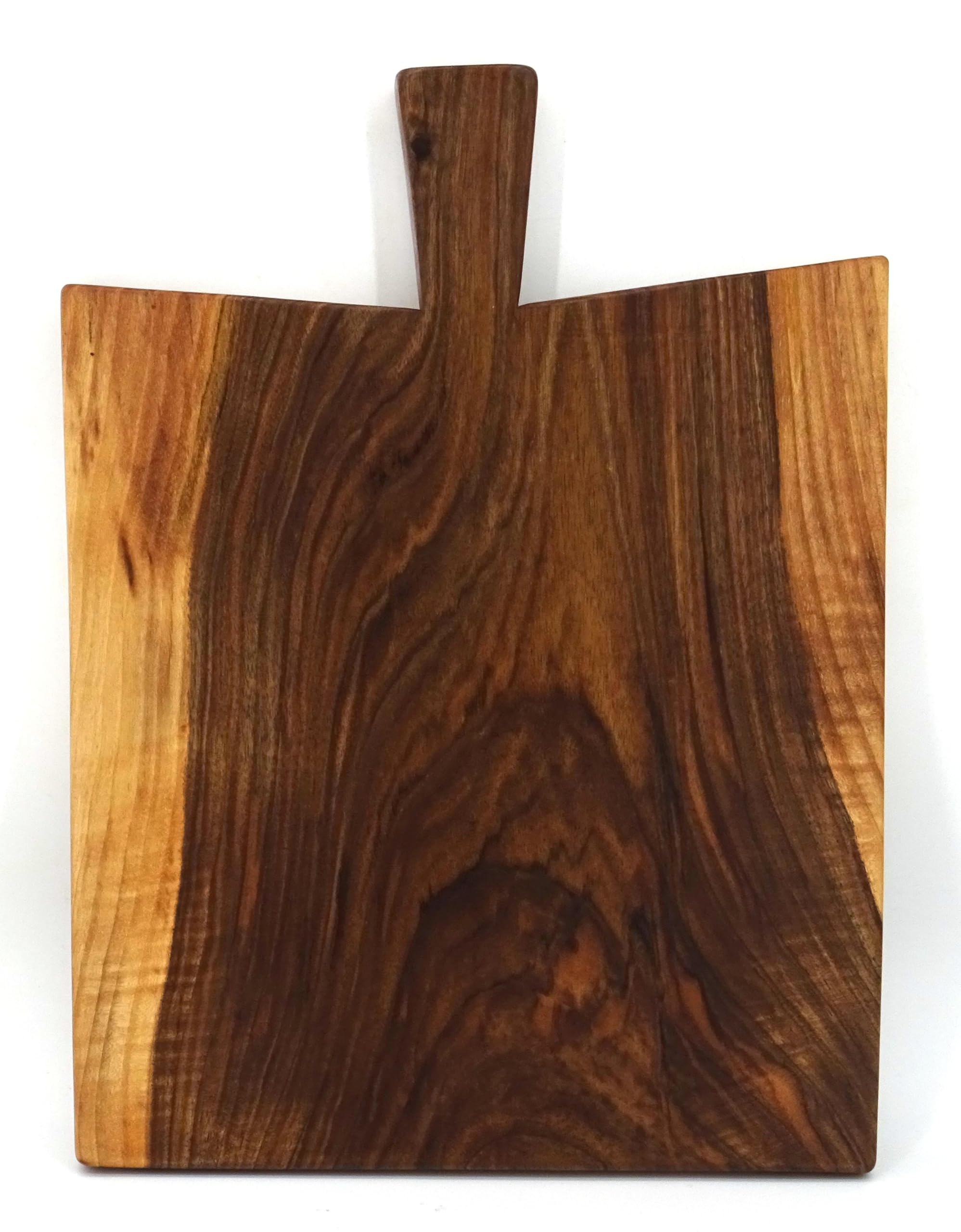 Premium XXL Schneidebrett aus massivem unverleimtem Walnuss-Holz - Küchenbrett mit Griff - Tranchierbrett und Servierbrett für Küche - Made in Germany – Handarbeit – extra groß – Walnuß