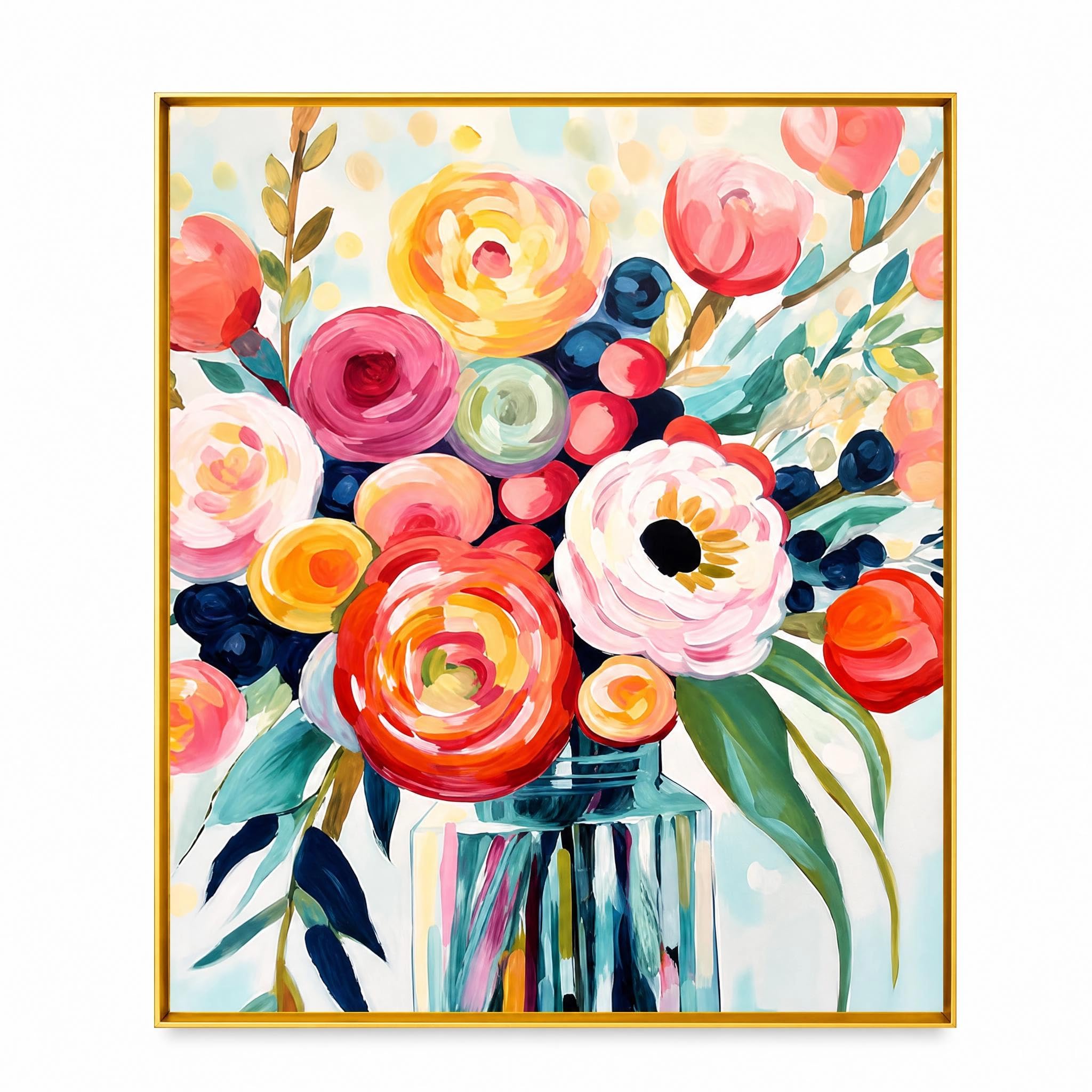 11CT Flower Stamped Cross Stitch Kits for Adults Embroidery Crafts 12"×16"