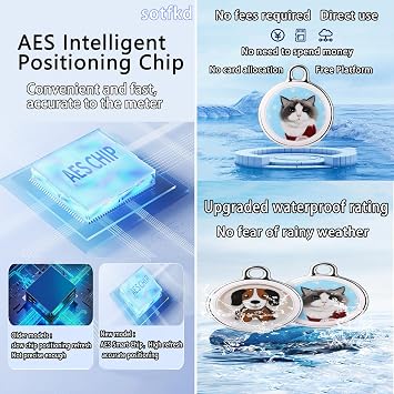 Dog Tracker-GPS Dog Collar-GPS Tracker for Dogs-Pet Tracker | Android and iOS Universal | No Monthly Fee | Waterproof | Works with Any Collar