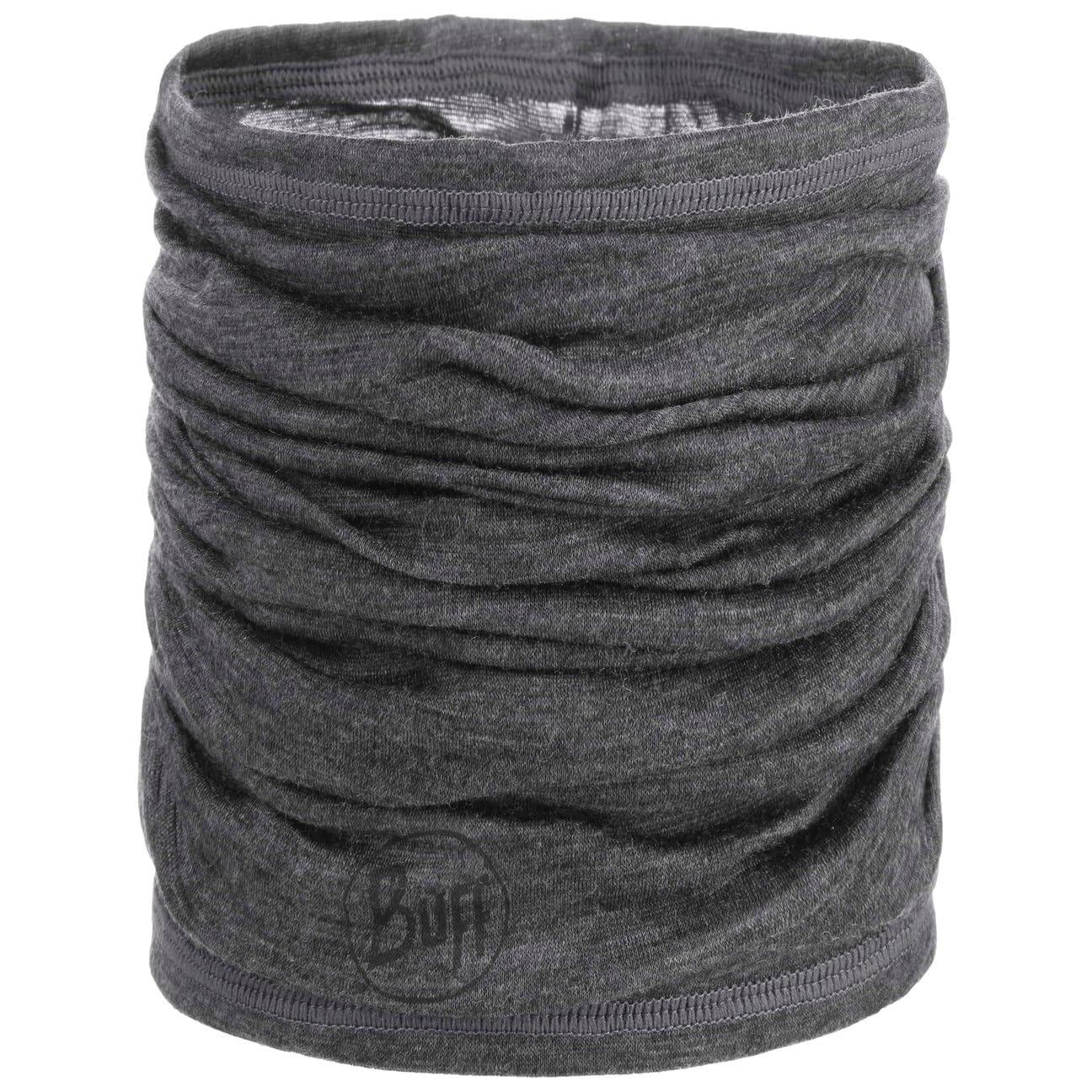 Buff Lightweight Wool Buff Neck Warmer in Grey