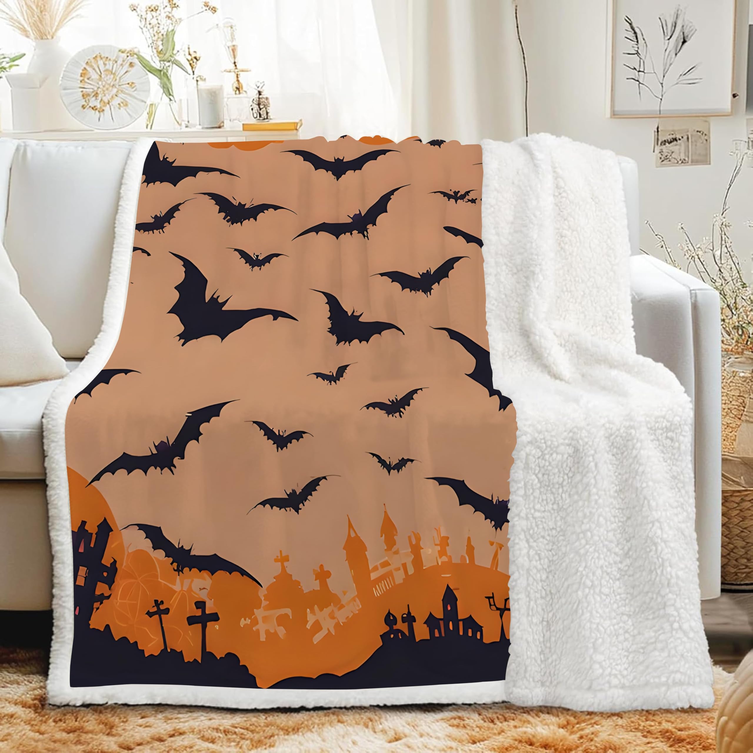 Couverture polaire chauve-souris pour vos soirées cinéma sur le canapé