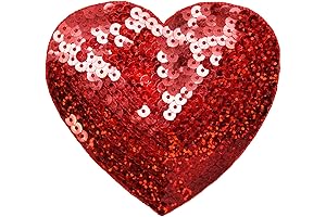 Heart-Embroidered Valentine 4-Inch Sequin Patch