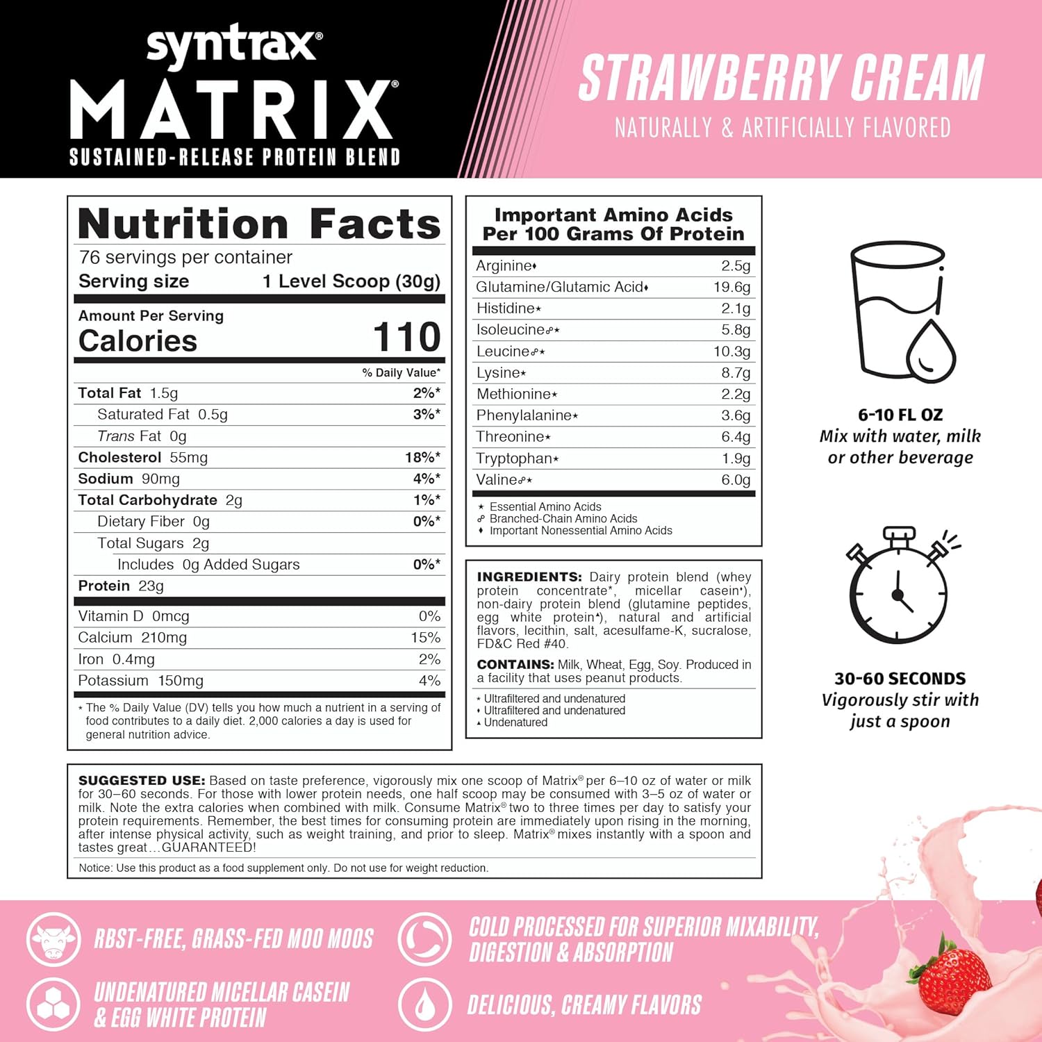 Syntrax Matriz nutricional – Mistura de proteína de liberação sustentada, creme de morango 2,3 kg. em promoção! Veja a oferta e mais achadinhos de Vitaminas & Suplementos 3 Hoje é o melhor dia para comprar Syntrax Matriz nutricional – Mistura de proteína de liberação sustentada, creme de morango 2,3 kg. com aquele preço maroto! Promoção! Aproveite a oferta! 3