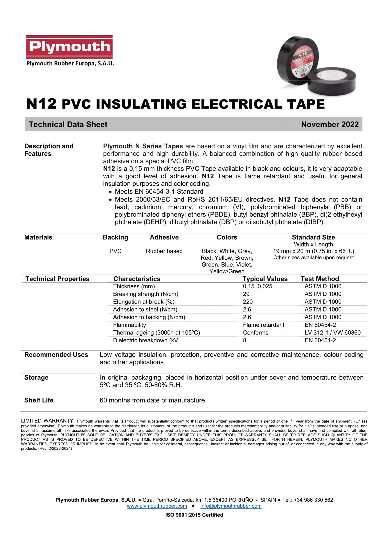ISOLATECH 40 Rollos cinta aislante PVC Multicolor 19mm x 20m | PVC según DIN EN 60454-3-1, Resistente a la humedad, difícilmente inflamable y se retira sin dejar residuos