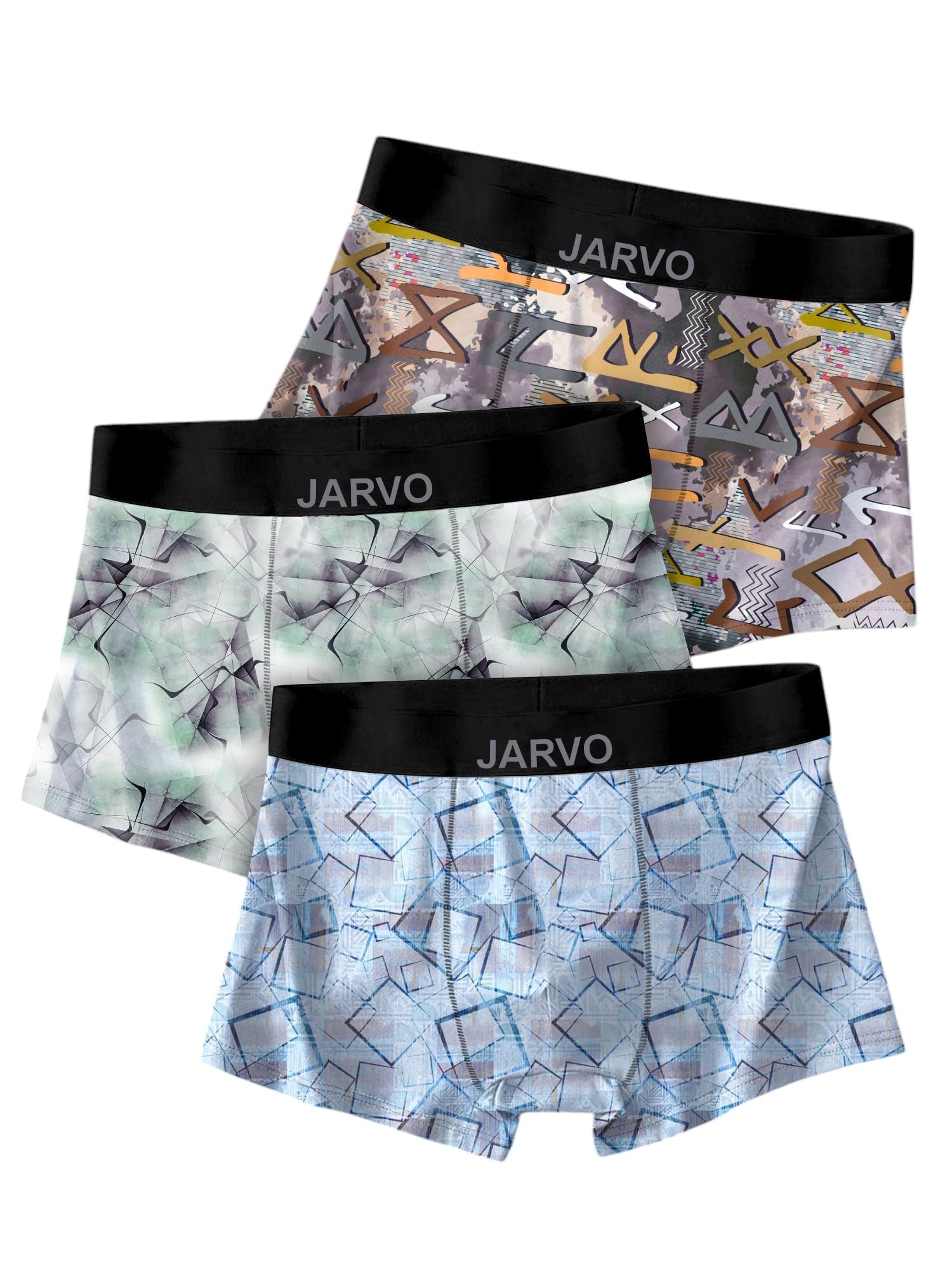jarvo Men's Extra Thin Elastic Underwear Long Comfortable Ice Silk Breathable Comfort Brief-Boxer-Trunks Imported Material (Pack of -3)-picture-43
