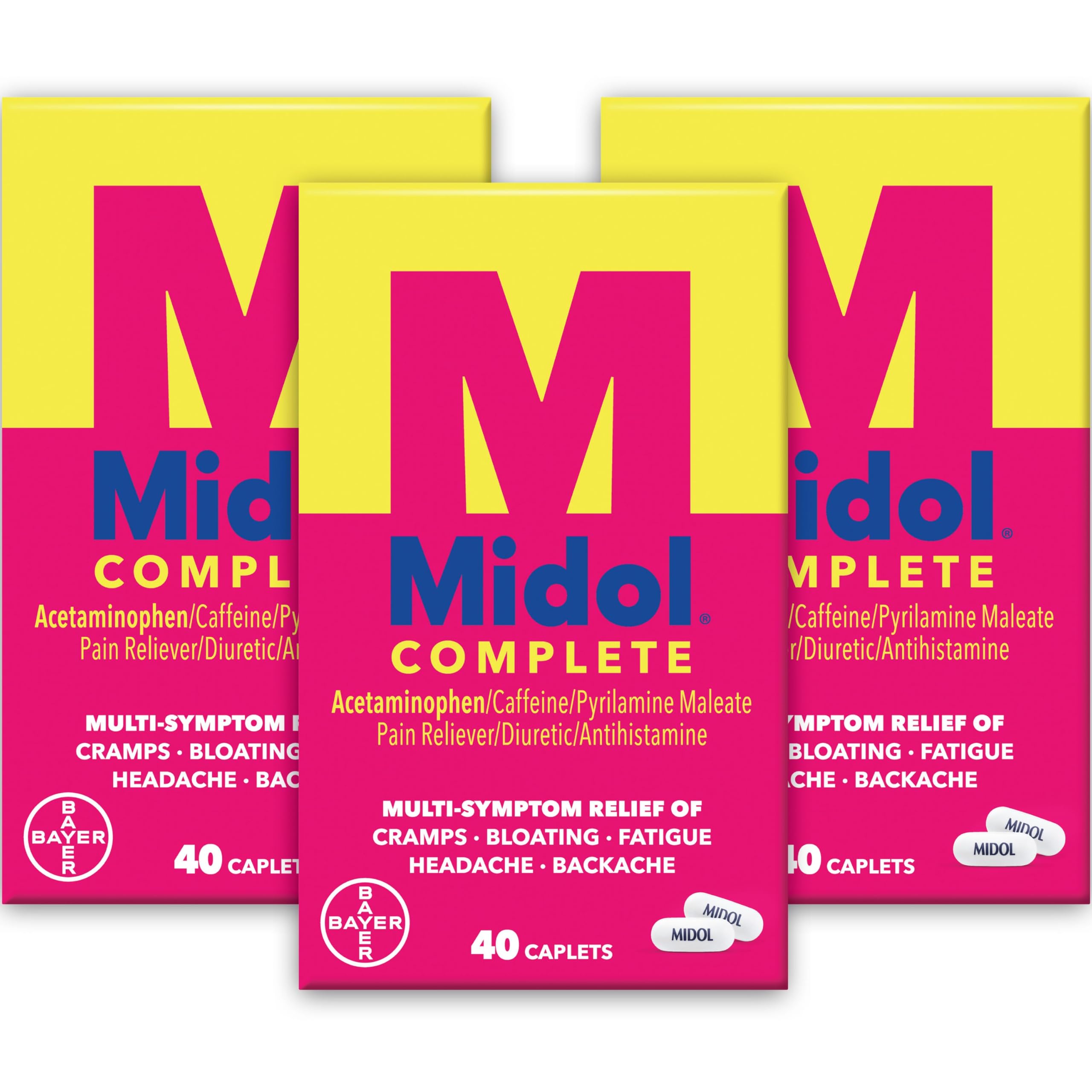 Midol Complete Menstrual Pain Relief Caplets, 40 Count - Provides Cramp, Headache, and Bloating Relief — Amazon image 12