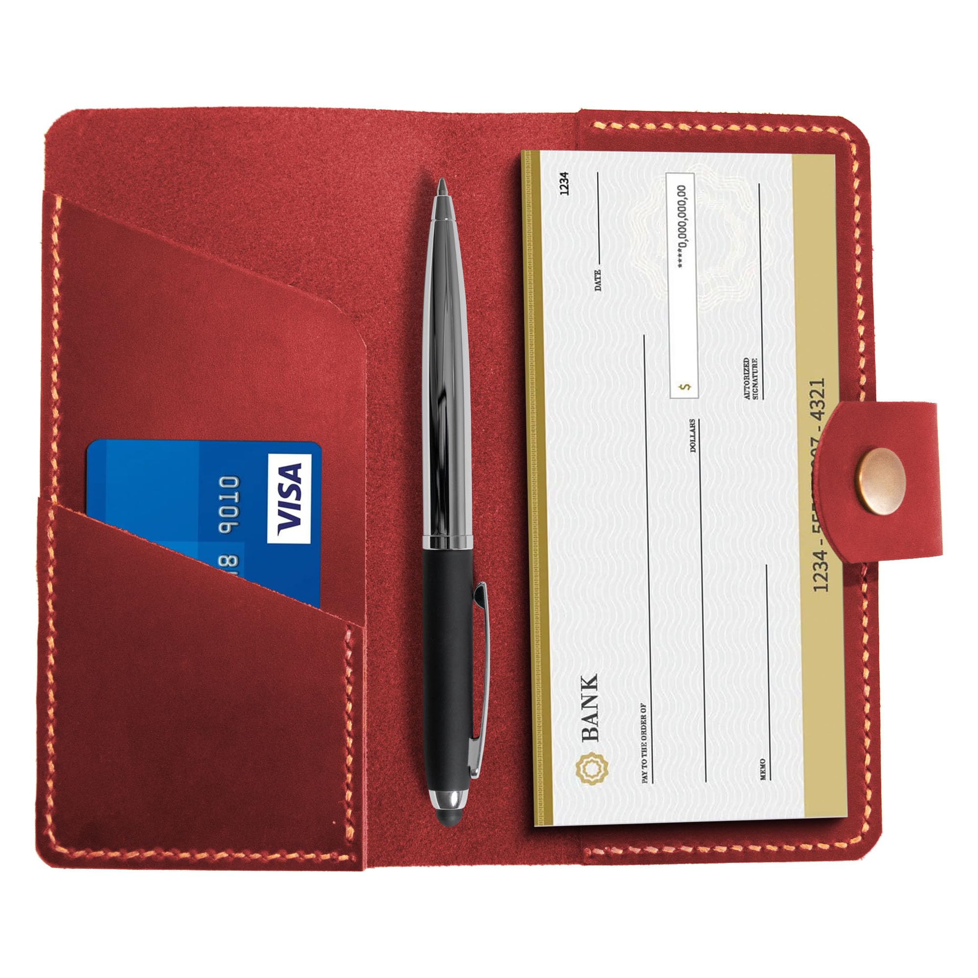 Turbosnail Personalized Checkbook cover handmade, Custom Duplicate Checkbook Cover For Women and Men, Christmas gifts