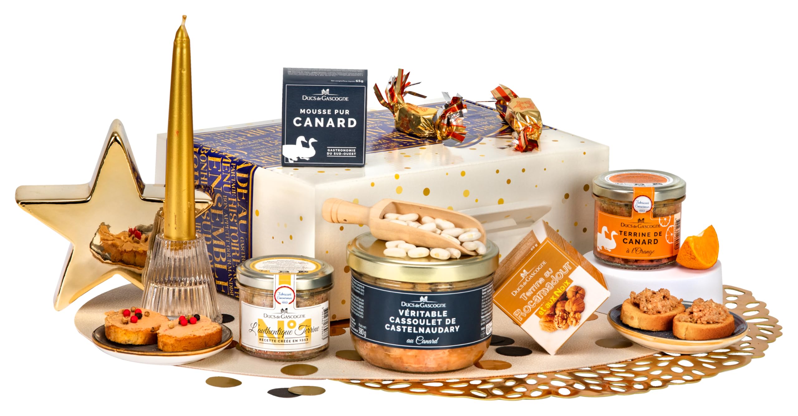 DUCS de GASCOGNE - Coffret Gourmand 'Soirée étoilée' - Comprend 7 produits - Spécial Cadeau (947111)