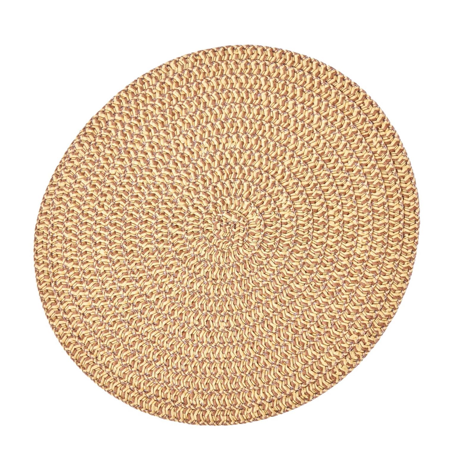 Decorative Round Placemat Linen Materials for Table Protective 38cm Diameter Linen Dining Mat