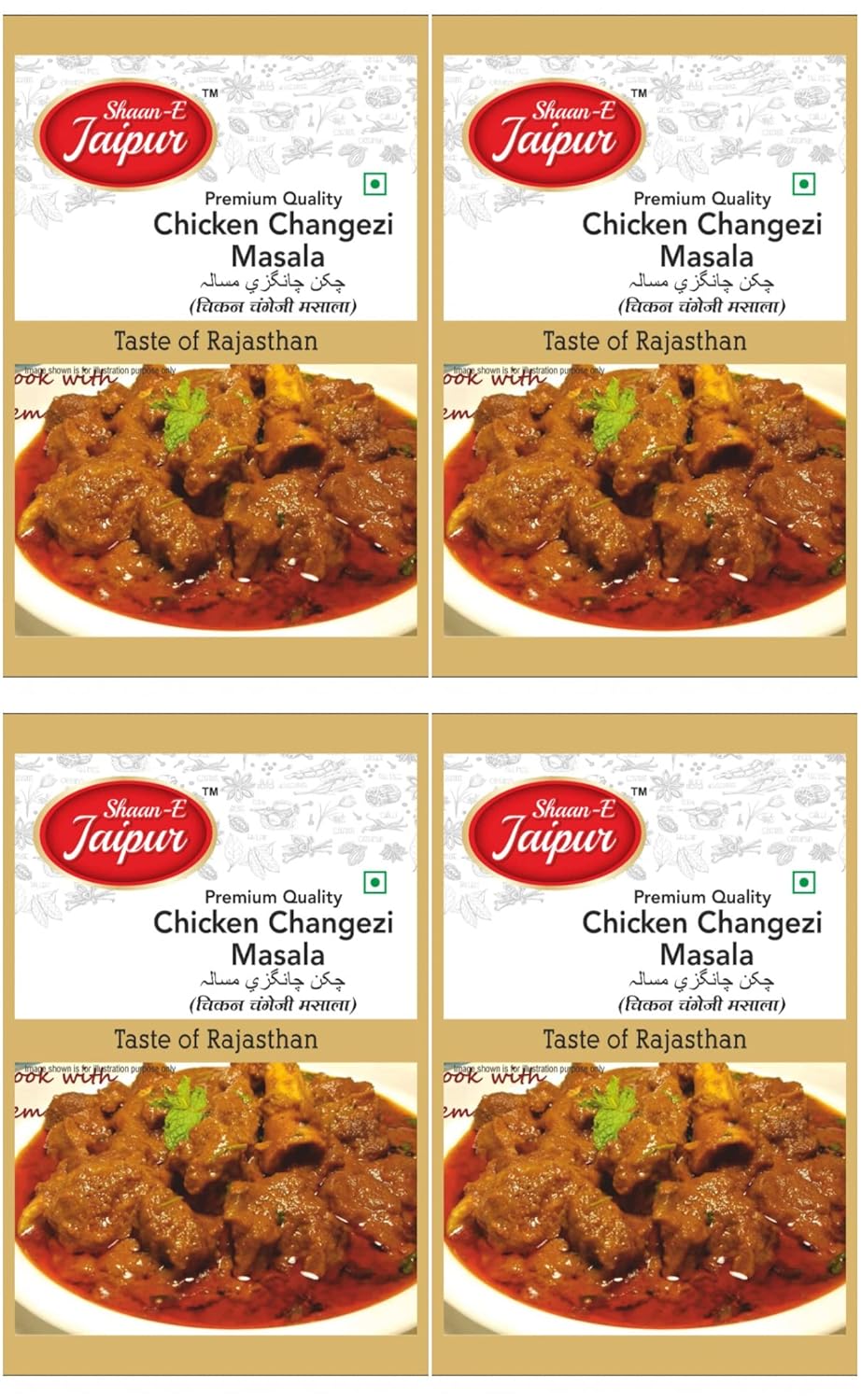 ShaanE Jaipur Chicken Changezi Masala 45 gm each [Pack of 4] 22YCJP