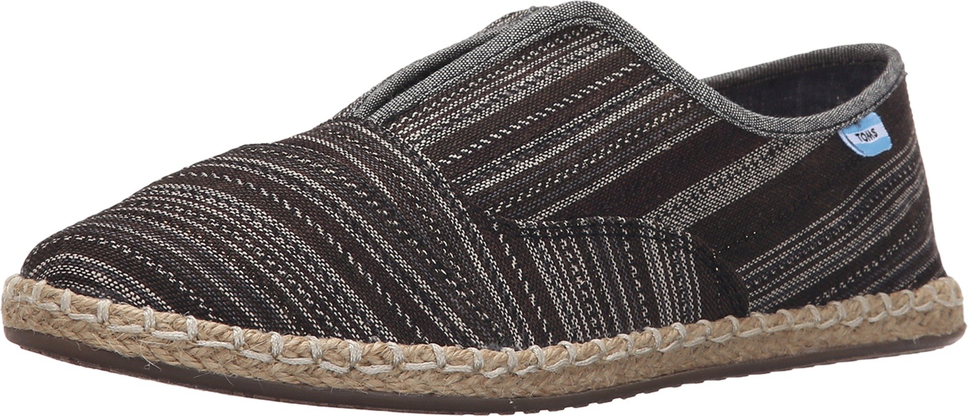 Toms Womens Palmera Slip On Black Metallic Stripe Loafer - Main Image