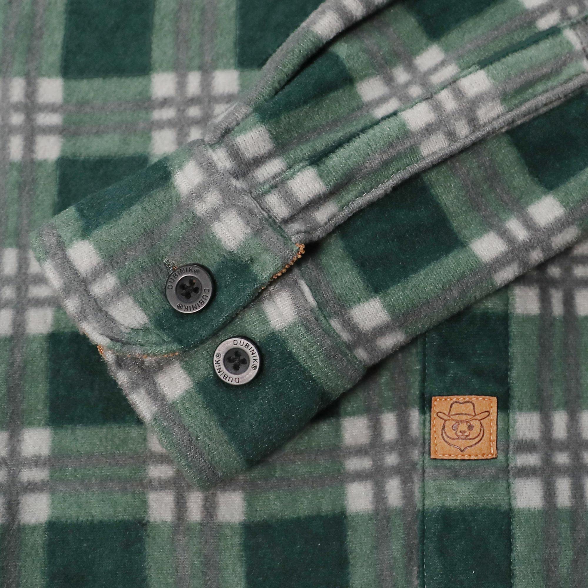 Dubinik® Camicia Flanella Uomo Quadri Camice in Flanella Uomo Regular Fit Casual Cotone Manica Lunga Bottoni Shirt in Pile