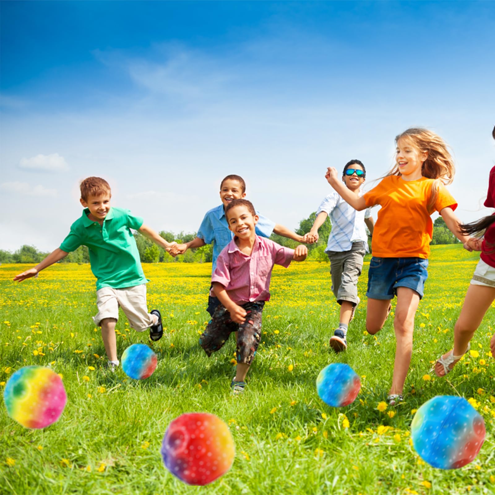 Lot De 4 Moon Balls – Balles Rebondissantes En PU 7 Cm – Planètes Trouées – Super Rebond – Pour Enfants Et Adultes – Intérieur/extérieur