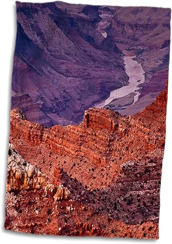 Toalla de mano 3D Rose Colorado River-Lipan Point-South Rim-Grand Canyon Np-Arizona, 15" x 22"