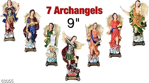 Conjunto completo de 7 arcángeles Michael, Rafael, Gabriel, Uriel, Zadquiel, Barachiel, Jofiel