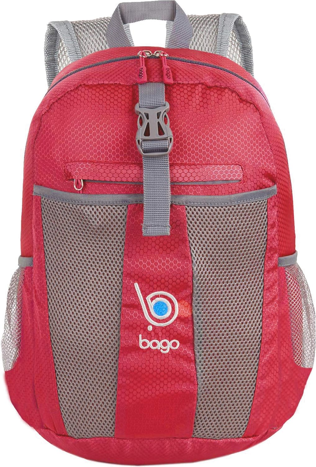 Bago Lightweight Small Hiking Backpack for Women and Men – 25L Travel Day Pack – Foldable Hiking Daypack Ultralight for Camping Outdoor Sports – Day Bag Packable Backpack for Travel (Red)