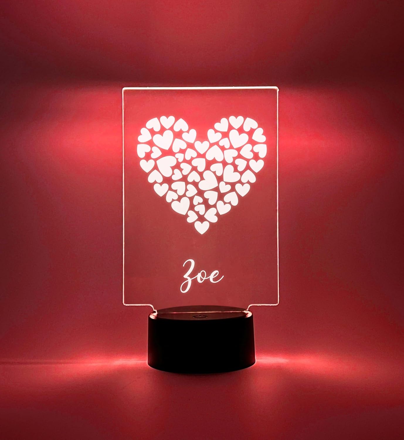 MIRROR MANIA Name Night Light Up Desk Table Lamp Kids Bedroom Decor LED Personalized Custom 16 Colors & Remote - Christmas Gift Idea for Boys & Girls (Game Controller Gaming Gamer Design 2)