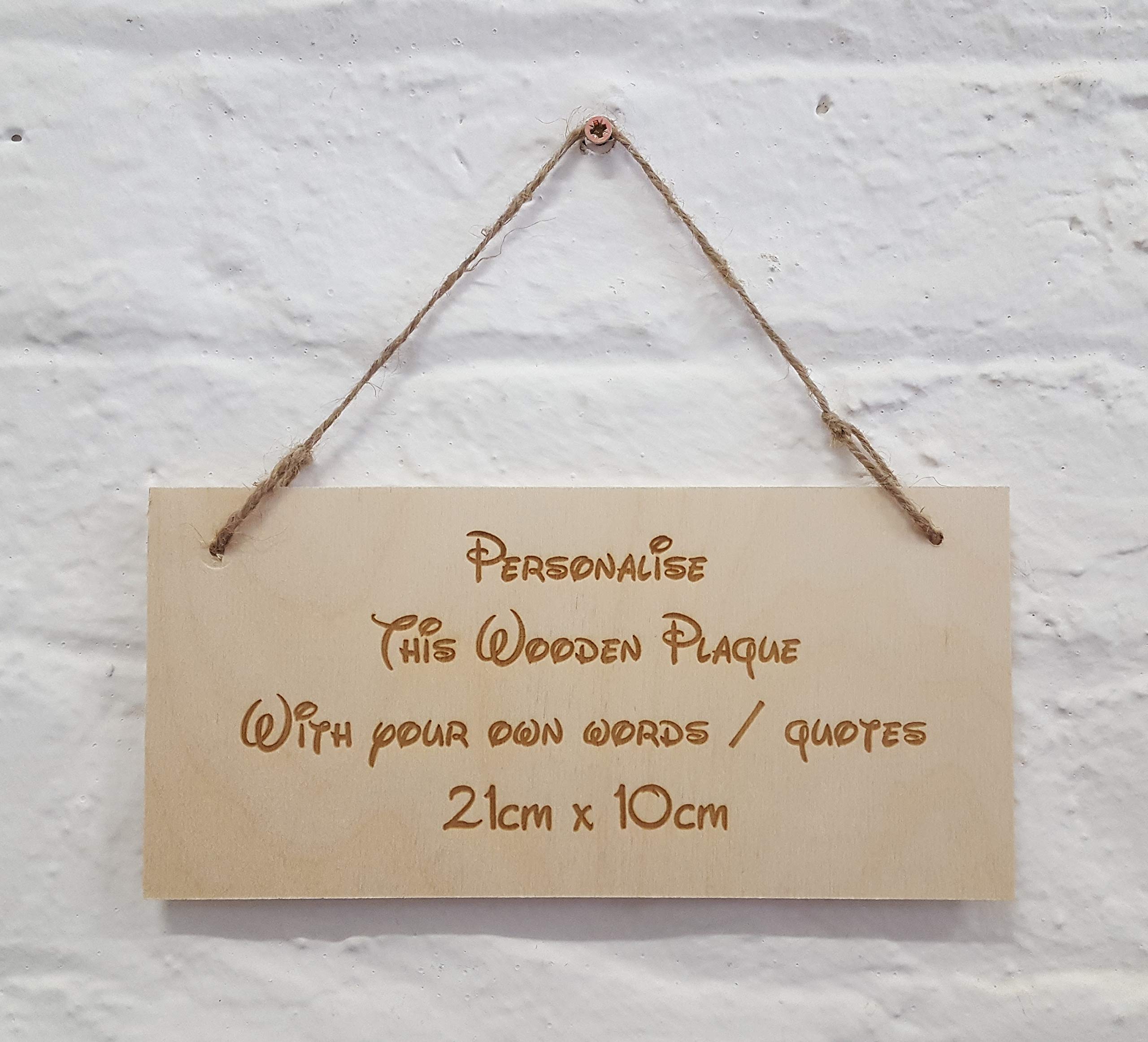 Buy Cutncraft Designs Personalised Wooden Sign Plaque Custom Bespoke