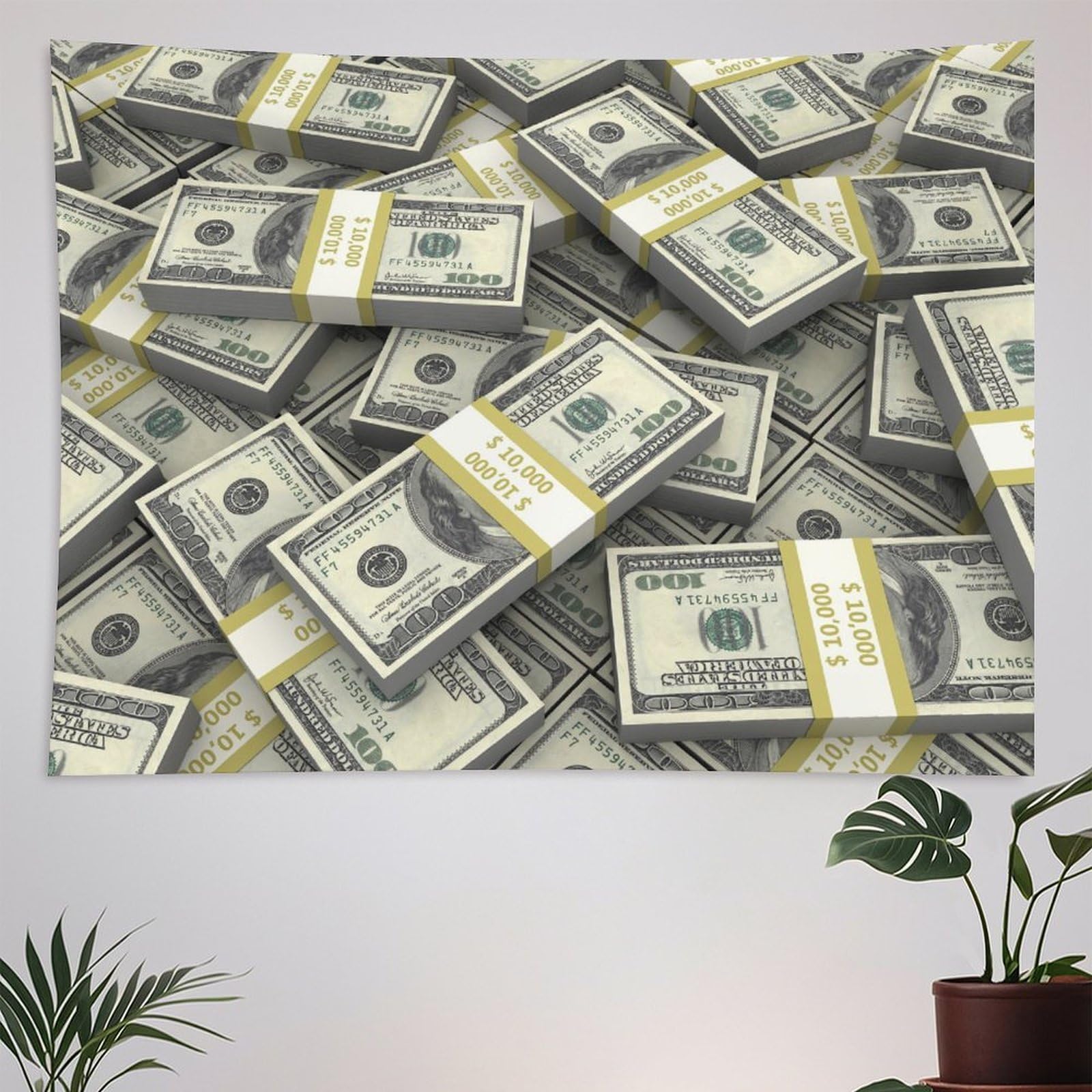 ZhiRain Money Tapestry Wall Hanging Dollar Cash Abstract Modern Theme Art Printed Tapestries Home Decor for Living Room Bedroom Apartment Farmhouse