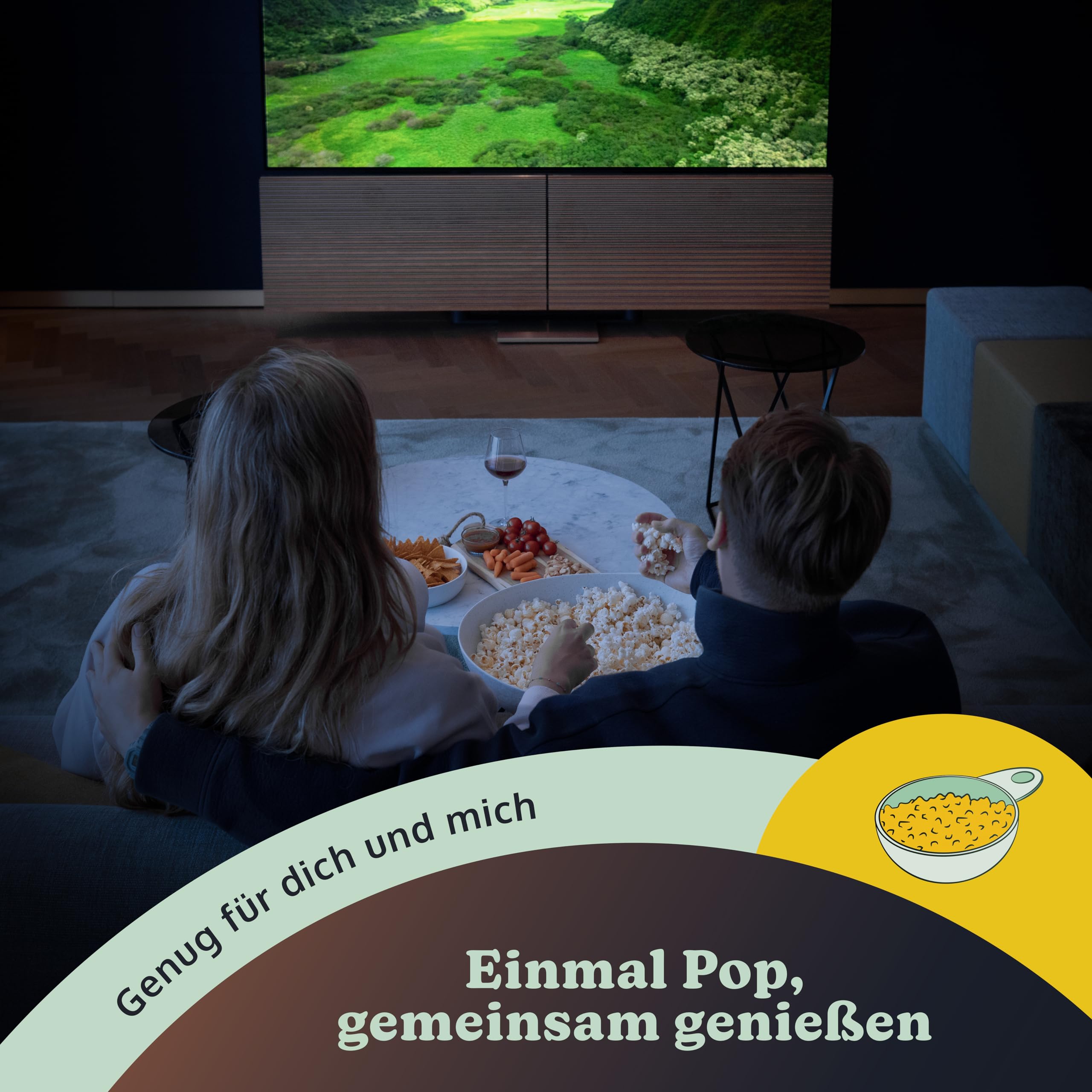 JAP Happy Pops Popcornmaschine - Retro Popcorn maker - Popcornmaschine für zuhause - 2 bis 3 Personen - Innerhalb von 3 Minuten fertig - Fettfrei - Ölfrei - Grün
