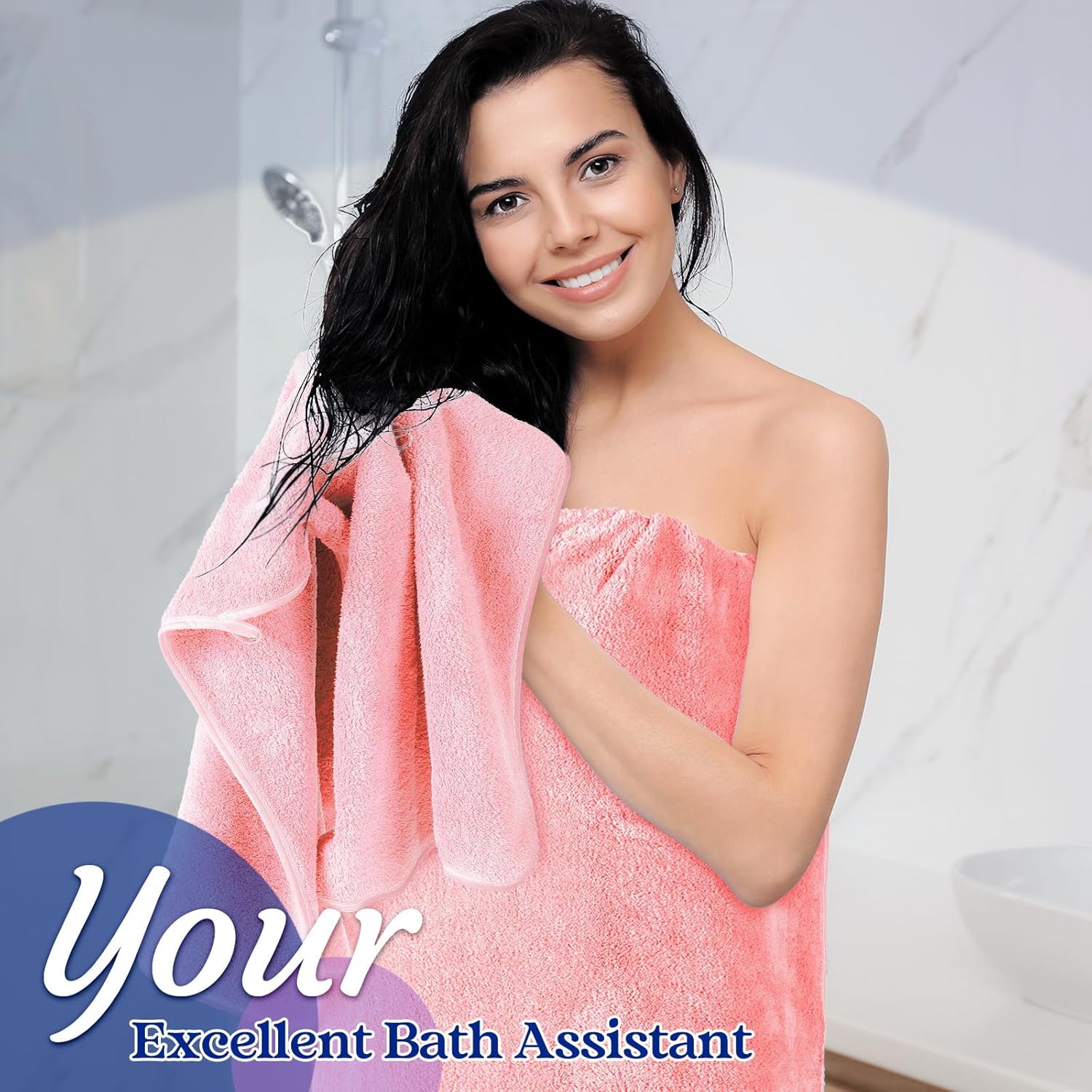 Reginary Microfiber Bath Towels Set 4 Count Soft Bath and 4 Count Hand Towels 4 Pcs Washcloths Microfiber Coral Velvet Highly Absorbent Quick Dry Sets for Fitness Bathroom(Elegant Color)