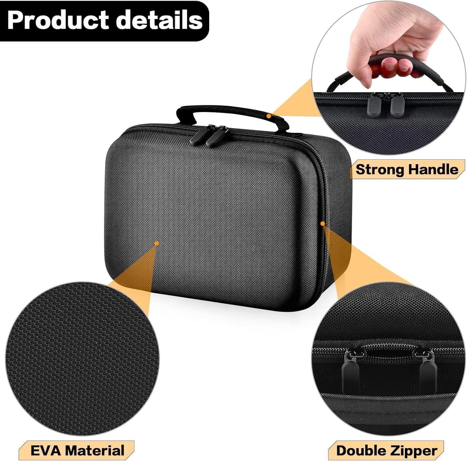 Case Compatible with Kodak Dock Plus for Liene M100 for Kodak Dock Premium Wi-Fi 4x6” Instant Photo Printer. Bluetooth Photo Printing Holder for Adapter, Cartridge, Paper, Power Cord (Box Only) -Black