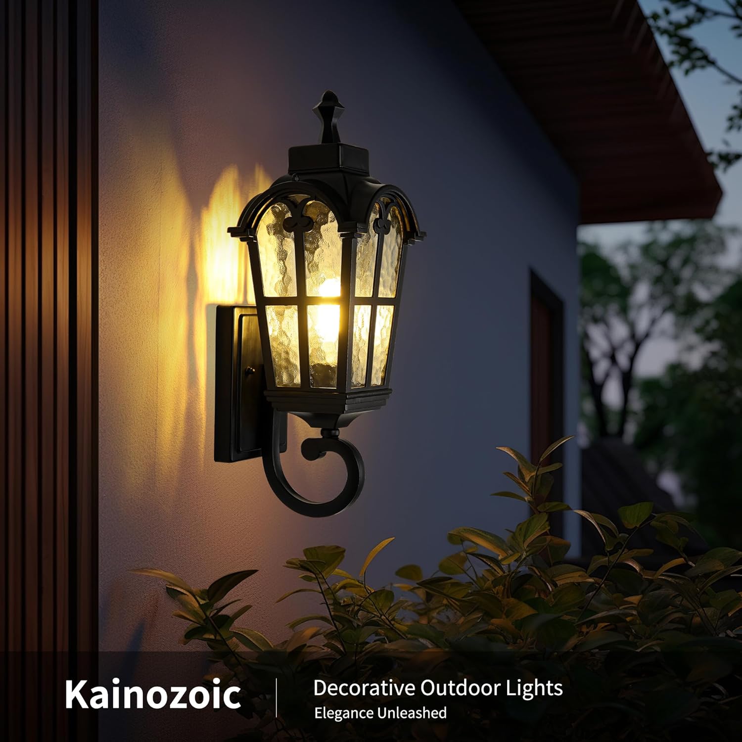 Outdoor Wall Light Fixtures Waterproof Porch Lights Anti-Rust Matte Black Exterior Lighting Fixtures Sconce Lights Outdoor Wall Lantern for Patio Front Door Garage -2 Pack