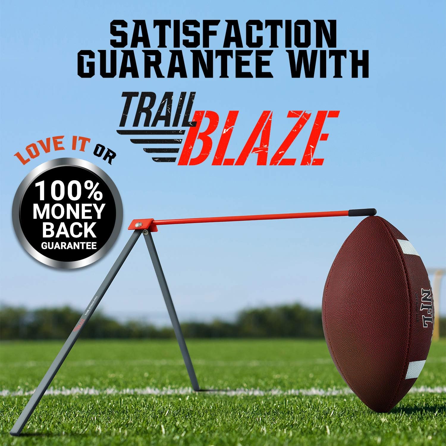 Trailblaze True Strike Pro Football Tee Kicking Holder - Premium Quality Kicking Tee Football Holder Field Goal Practice Compatible with All Ball Sizes Quality Promise : Sports & Outdoors
