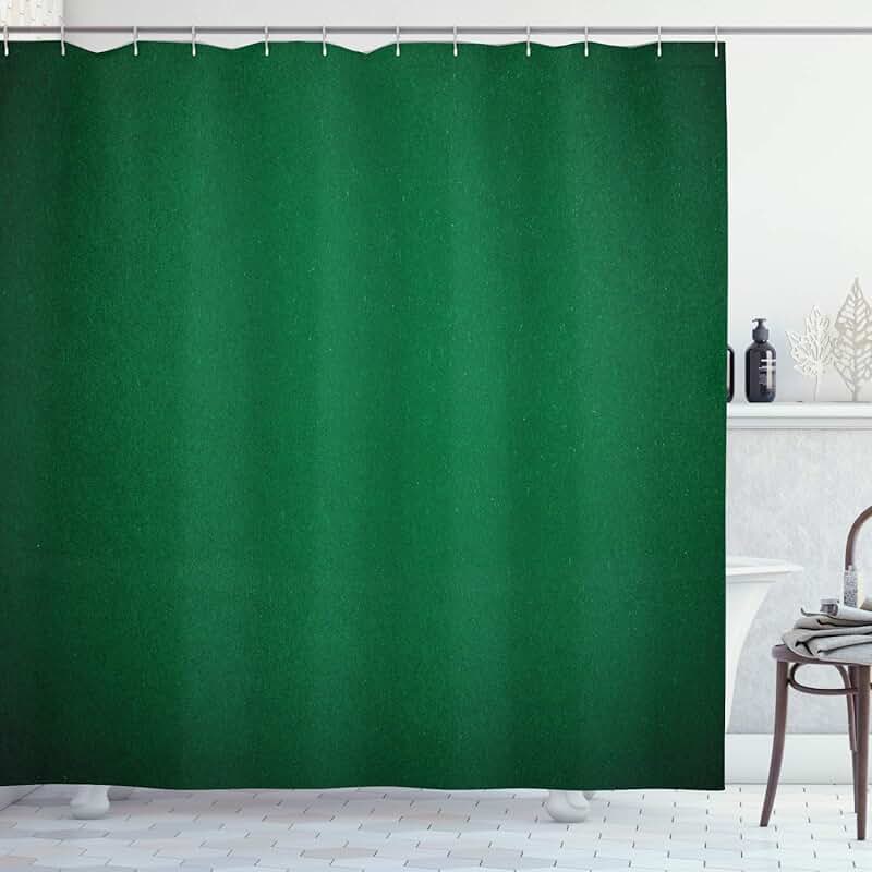 hunter green shower curtain