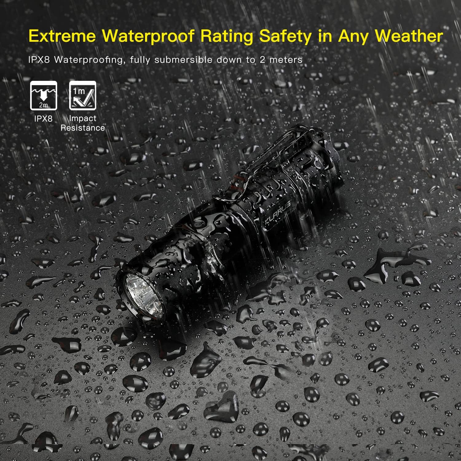 Battery capacity indicator on flashlight