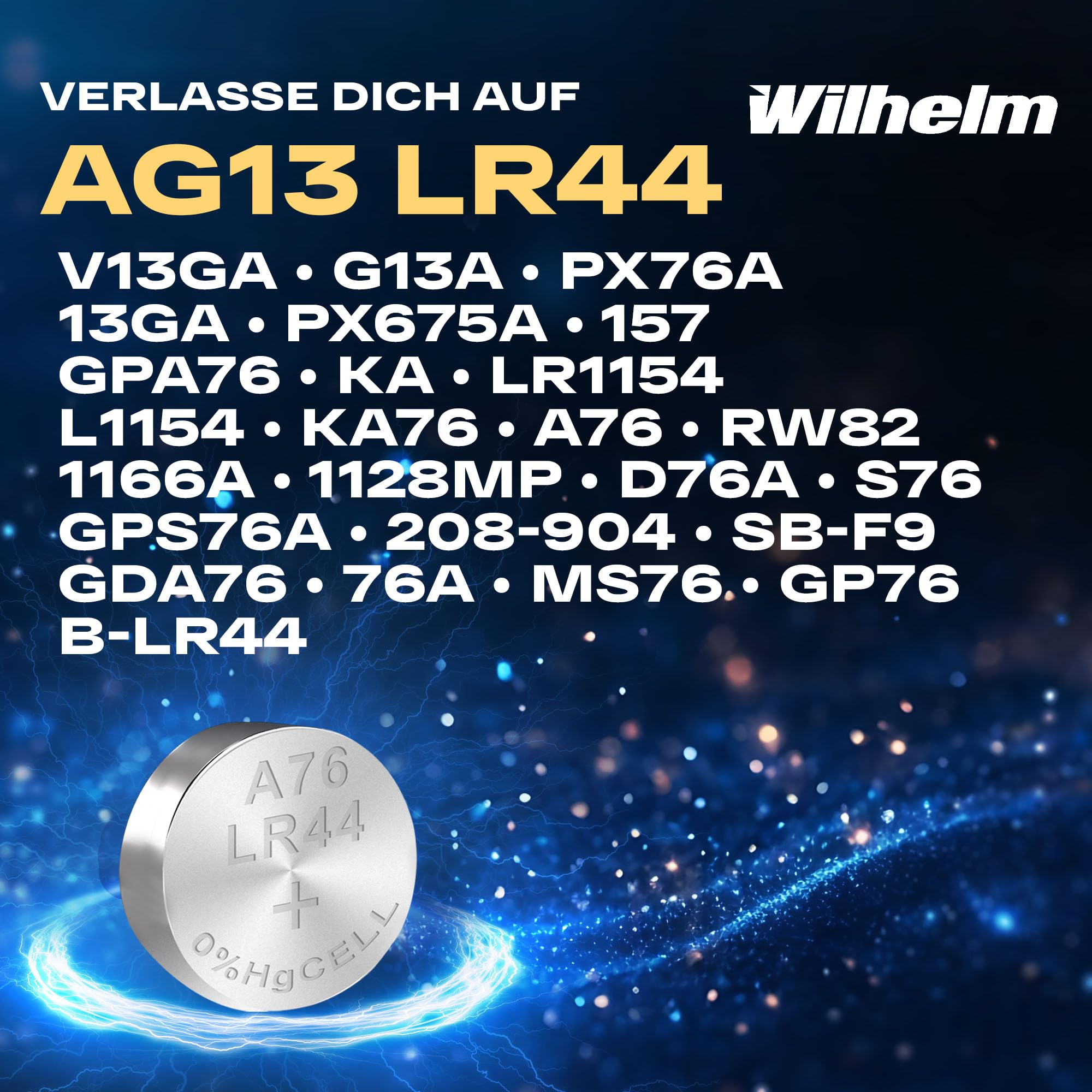 10 Batterie A Bottone AG13, 1,5 V, LR44, A76, 357 - Foto 6