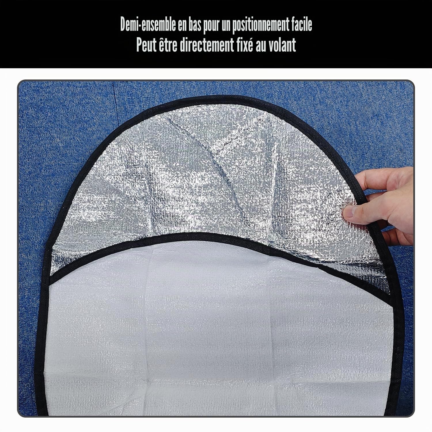 2 Pare-Soleil Au Volant, Boucliers Thermiques Argentés, Boucliers Solaires D'Été, Adaptés À La Protection De L'Intérieur du Véhicule.