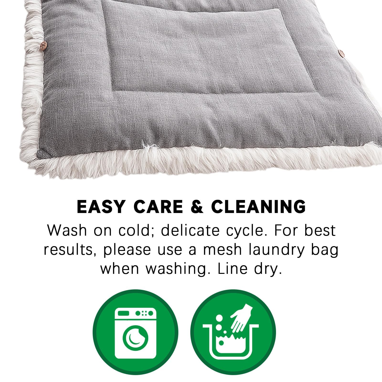 سرير مريح للقطط في الاماكن المغلقة، ناعم ودافئ وجيد التهوية، كيس نوم للقطط مصنوع من مواد امنة وغير سامة، مناسب لجميع المواسم، عش مثالي للحيوانات الاليفة، 61 × 51 سم، رمادي