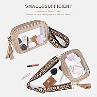 Vista 7 de Viva Terry Bolsa transparente aprobada para eventos de estadio, pequeña bolsa cruzada transparente con 2 correas ajustables para artículos