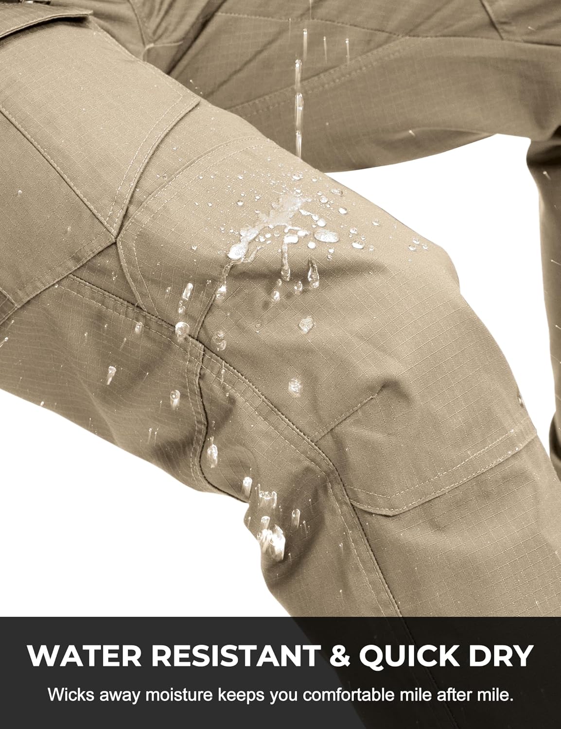 MOURCE Tactical Pants for Men Water Resistant Quick Dry BDU Cargo Pants with 7 Large Pockets Breathable Ripstop Work Hiking - Image 3