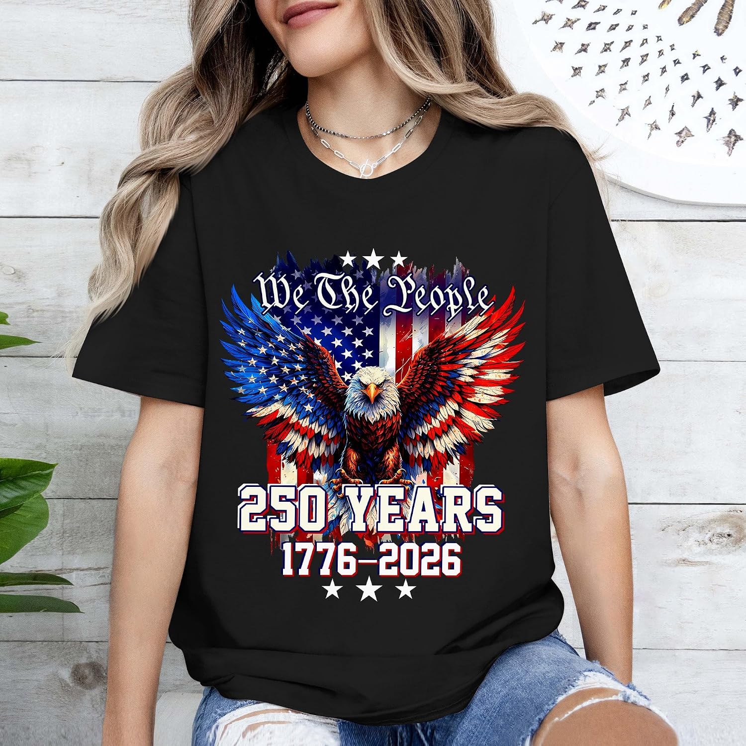 250 Years We The People Shirts - 4th of July T-Shirt - 250th Independence Day Shirt - American Eagle and Flag Freedom Tshirts