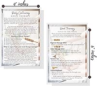 Vista 3 de Preguntas frecuentes sobre el contorno corporal de terapia de madera Infocard Paquete de 30 Tamaño de postal grande de 4 x 6 pulgadas Tarjeta