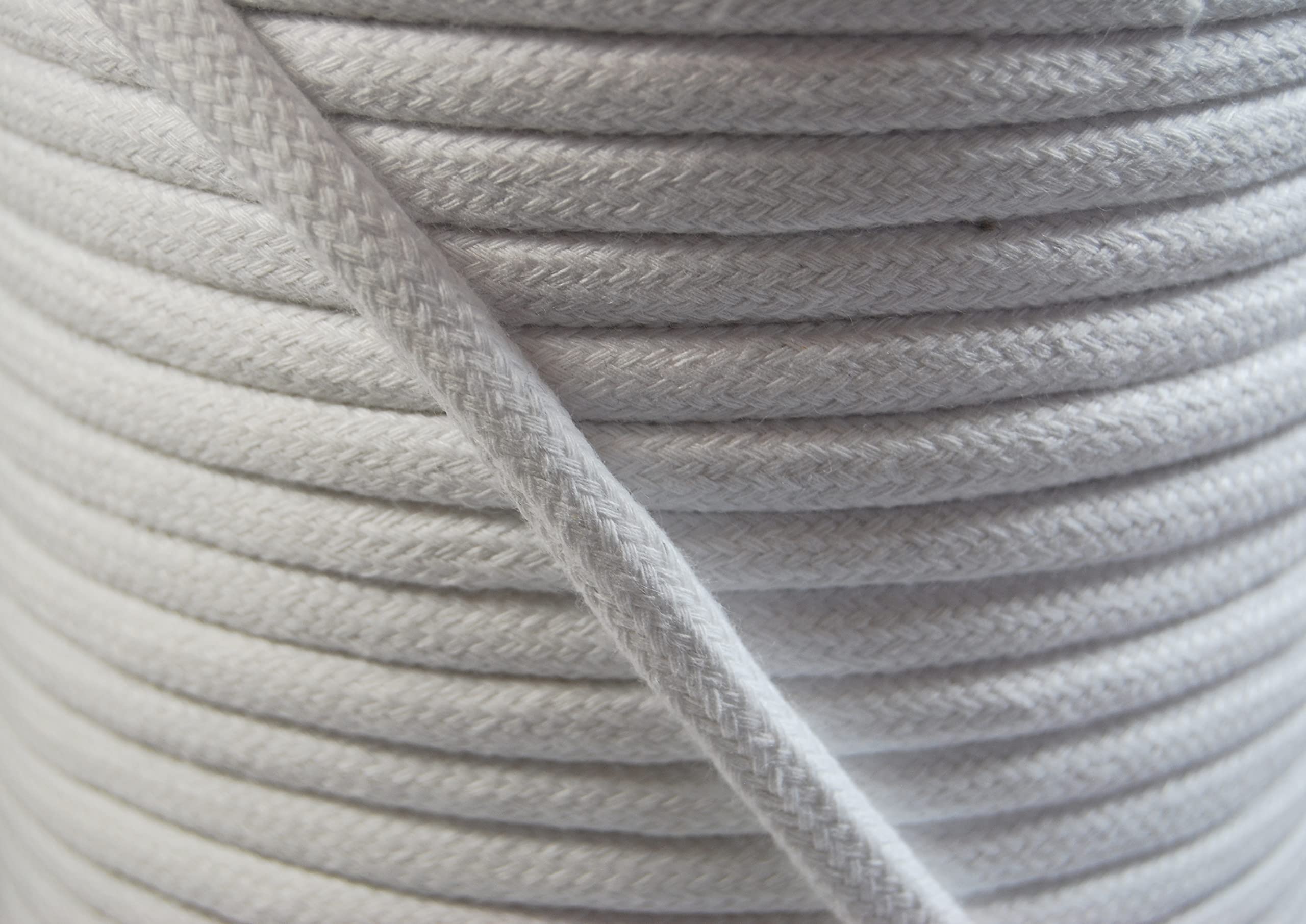 Smooth Piping Cord - White - Upholstery, Soft furnishings, Dressmaking, Sewing (6mm White, 1m - 100cm)