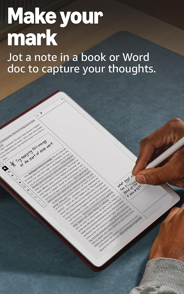 Amazon Kindle Scribe 32GB (newest model) — 11” paper-like display with front light — Thinner, lighter, faster — Write in notebooks, documents, and books. Includes Premium Pen - Graphite by Amazon - Image 6