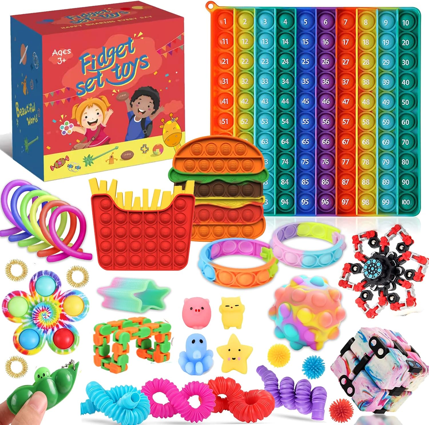 Big Fidget Pack Cheap, Fidget Toy Set Stress Anxiety Relief