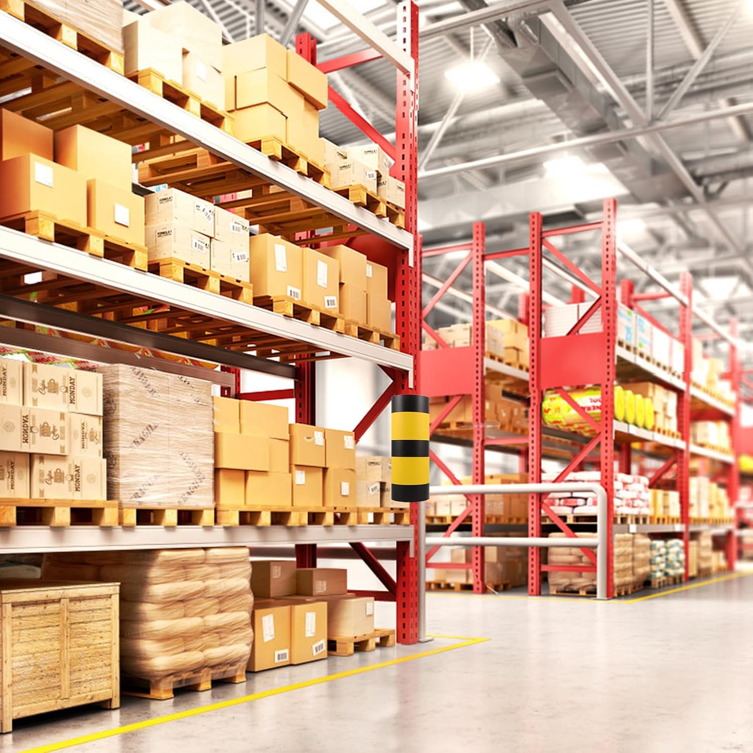 Plastic Column Protector - 3.15-3.94inch Shelving Uprights Anti Collision Guard - Plastic Column Rack Guard for Logistics Post Warehouse Industrial Applications