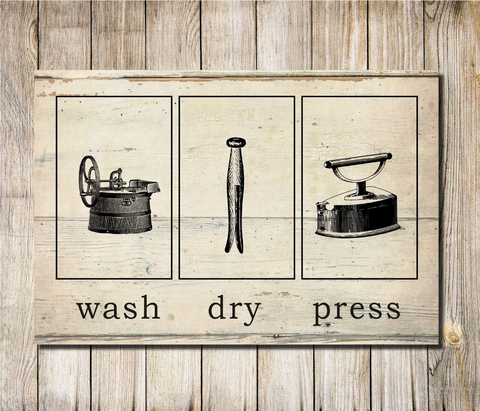 My Pixel Print Metal Laundry Room Wall Vintage Laundry Room Indoor/Outdoor Sign Decor Plaque