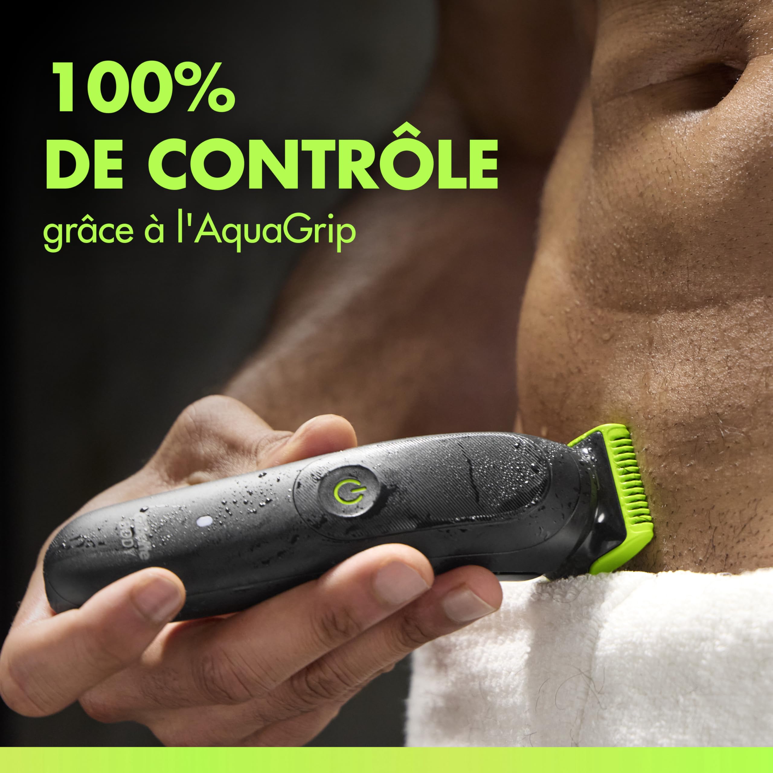 Gillette Labs Body Plus Intimate Tondeuse Homme i5, Tondeuse Corps et Zone Intime, Étanche, Coffret Homme avec 3 Sabots dont un pour Peau Sensible, Technologie Autosense, Batterie Rechargeable Incluse