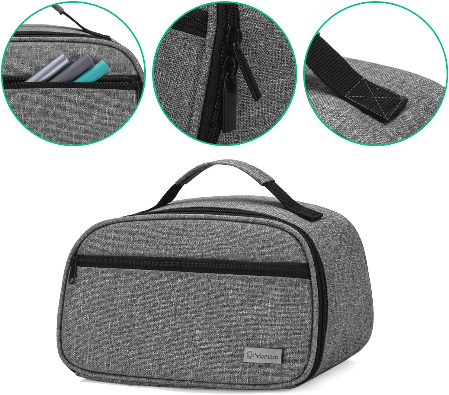 Yarwo Dust Cover with Bottom Compatible with Cricut Joy Machine, Portable Tote Bag with Front Pocket and Top Handle, Gray (Patented Design)