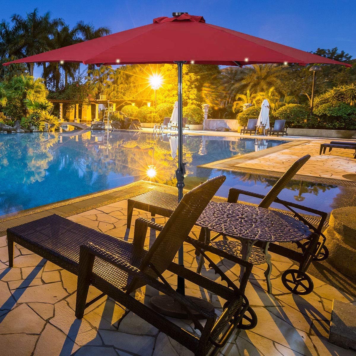 12 cantilever patio umbrella PatioKingdom Cantilever Umbrella with Base, Outdoor Large Offset Umbrella   Patio Kingdom