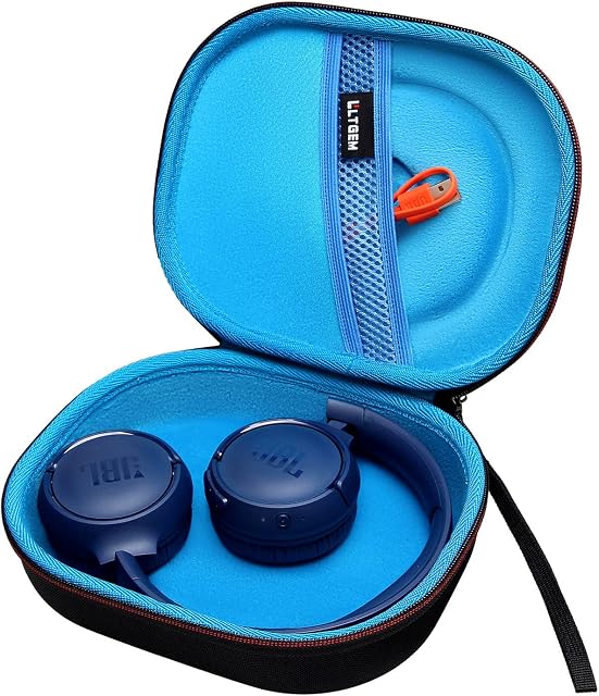 L LTGEM Hard Case for JBL LIVE 650BTNC , 500BT , 660NC or JBL Tune 710BT , 660NC , 510BT Headphone - Portable Travel Bag ( Case Only )- Light Blue